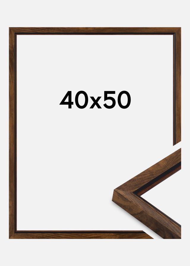 Jämtlands Ramfabrik Rahmen Obsidian Acrylglas Nussbaum 40x50 cm