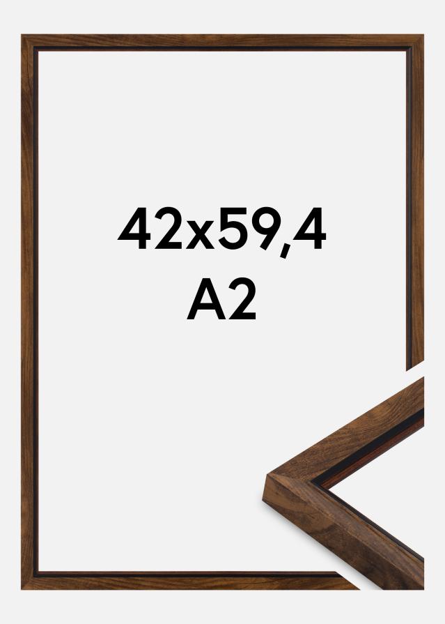 Jämtlands Ramfabrik Rahmen Obsidian Acrylglas Nussbaum 42x59,4 cm (A2)