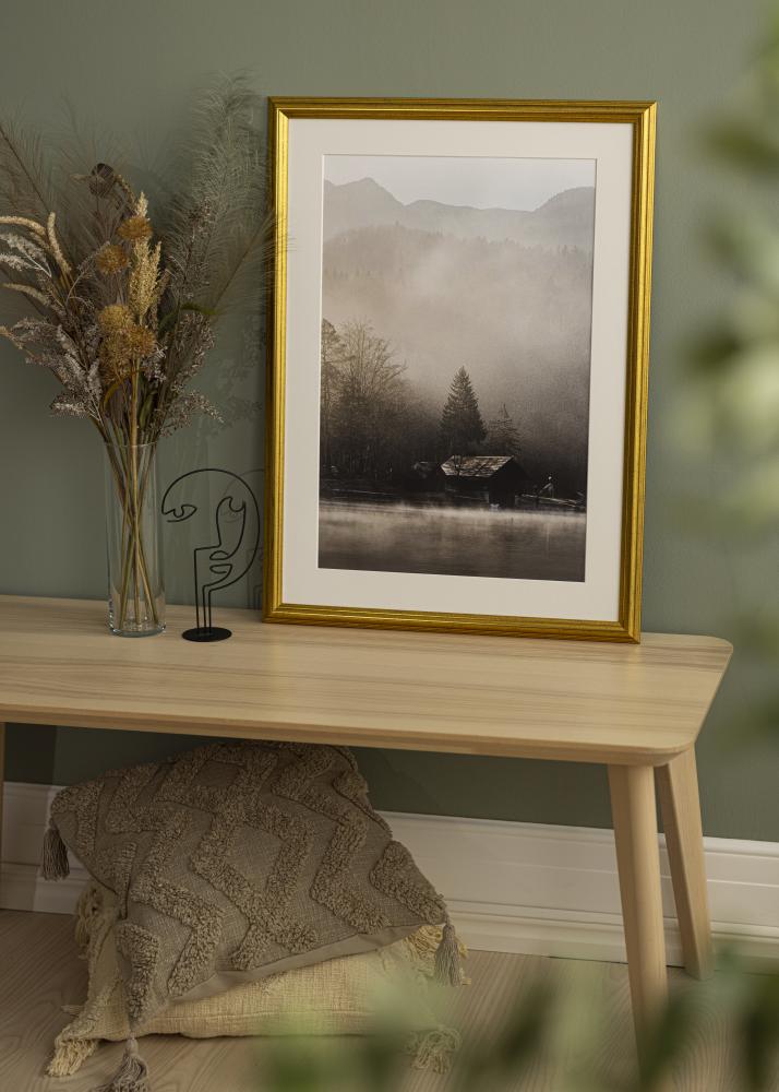 Jämtlands Ramfabrik Rahmen Västkusten Acrylglas Gold 4x6 inches (10,16x15,24 cm)