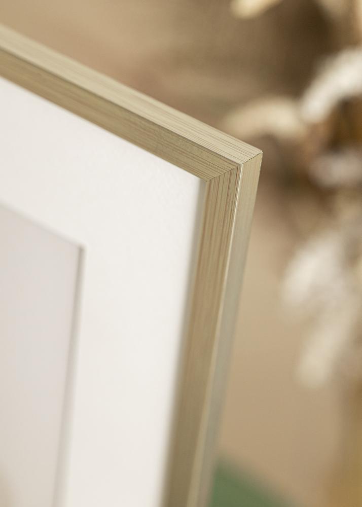 Ram med passepartou Rahmen Edsbyn Silber 40x45 cm - Passepartout Weiß 11x13 inches