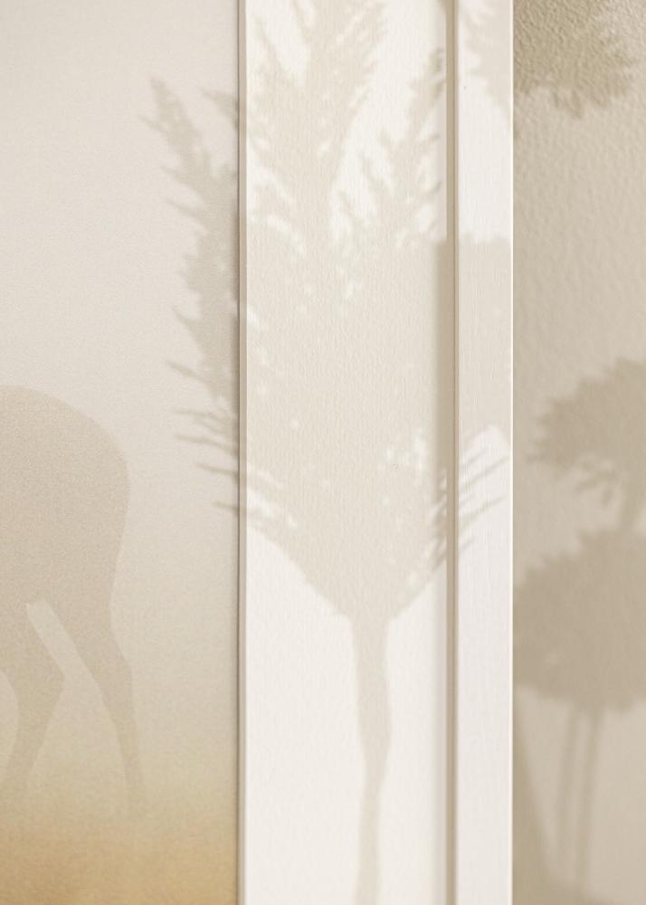 Ram med passepartou Rahmen Edsbyn Weiß 60x65 cm - Passepartout Weiß 50x55 cm