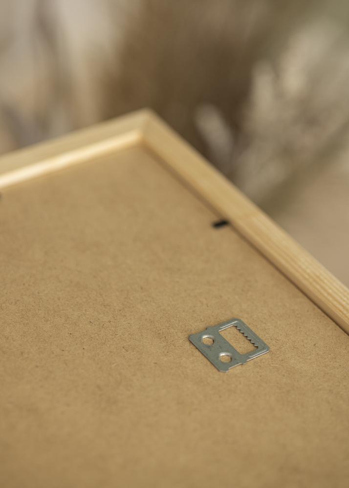 Ram med passepartou Rahmen Eiche Holz 68x98 cm - Passepartout Weiß 56x76 cm