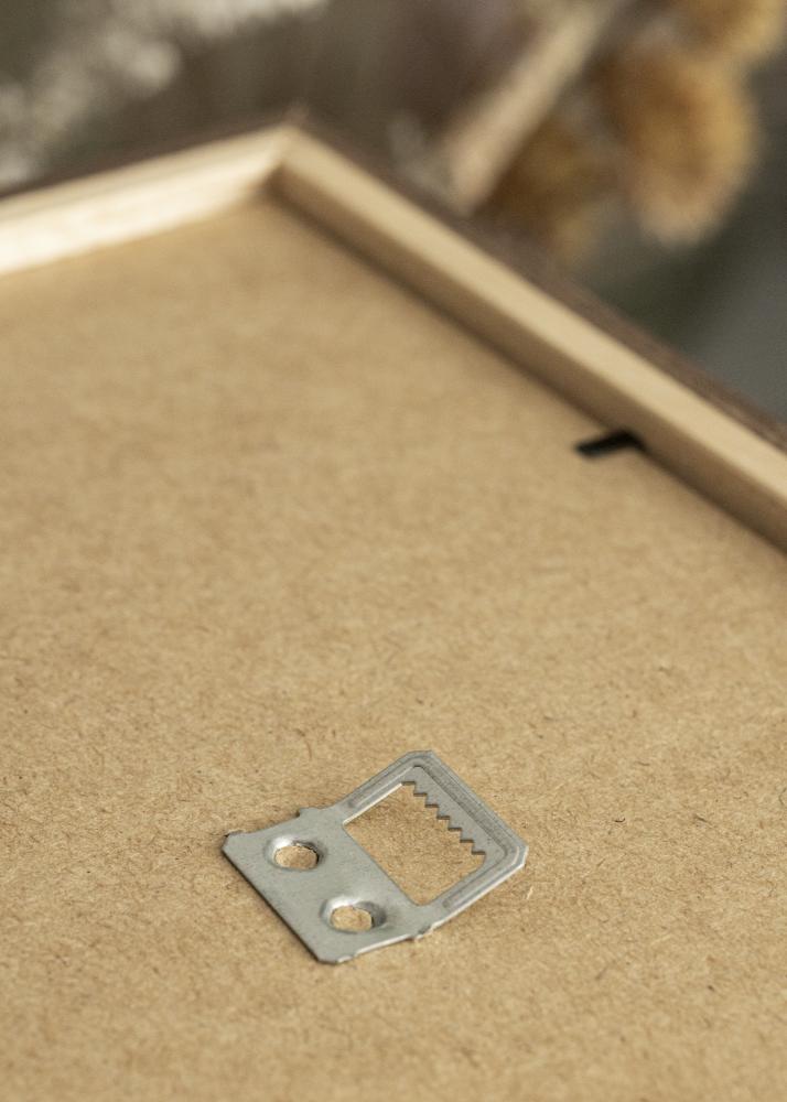 Ram med passepartou Rahmen Stilren kalt braun 40x50 cm - Passepartout Weiß 29,7x42 cm