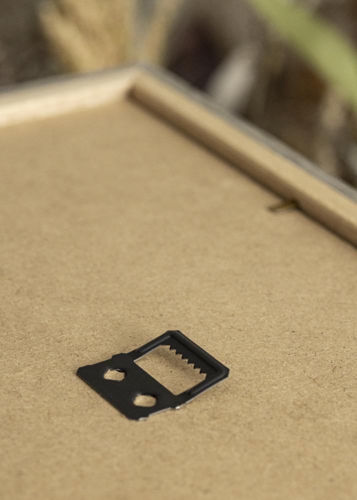 Ram med passepartou Rahmen Stilren grau Eiche 40x50 cm - Passepartout Weiß 27,5x37 cm