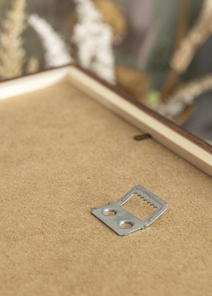 Ram med passepartou Rahmen Stilren Warm braun 40x40 cm - Passepartout Weiß 28x28 cm