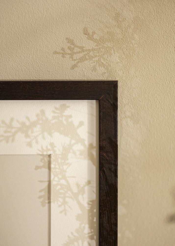 Ram med passepartou Rahmen Selection Walnuss 65x85 cm - Passepartout Weiß 55x75 cm