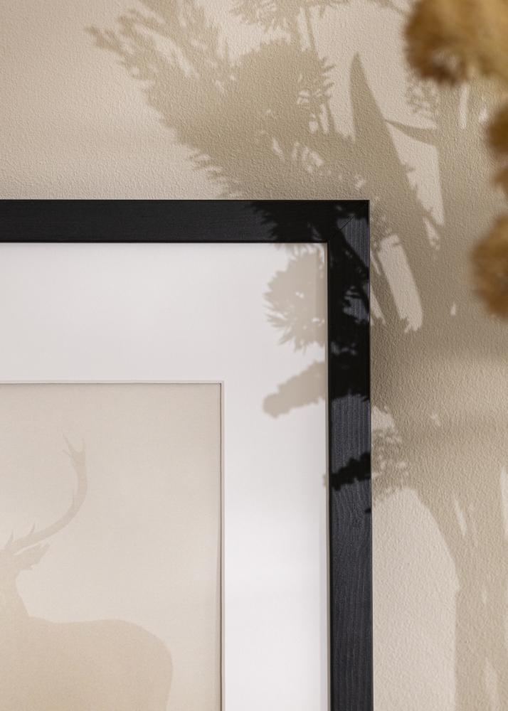 Ram med passepartou Rahmen Stilren Schwarz 65x65 cm - Passepartout Weiss 22x22 inches