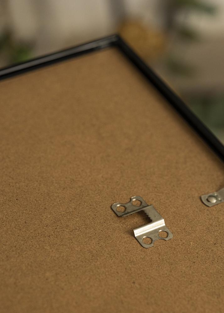 Ram med passepartou Rahmen Scandi Matt Schwarz 25x25 cm - Passepartout Weiß 16x16 cm