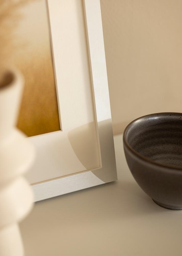 Ram med passepartou Rahmen BGA Classic Weiß 50x100 cm - Passepartout Weiß 40x90 cm