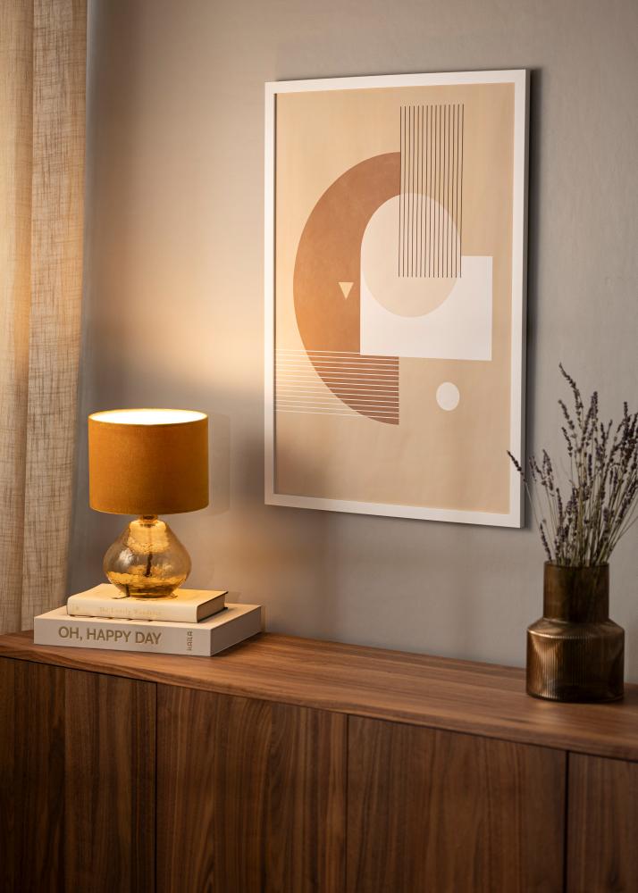 Ram med passepartou Rahmen BGA Classic Weiß 50x100 cm - Passepartout Weiß 40x90 cm