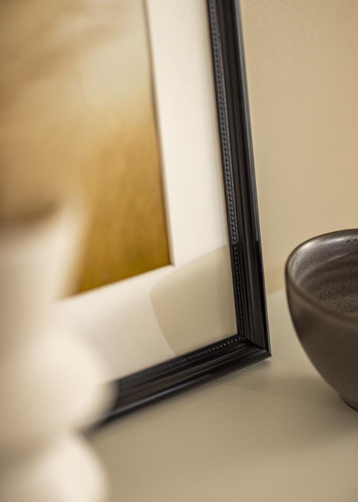 Ram med passepartou Rahmen Gala Schwarz 13x18 cm - Passepartout Weiß B7 88x125 mm