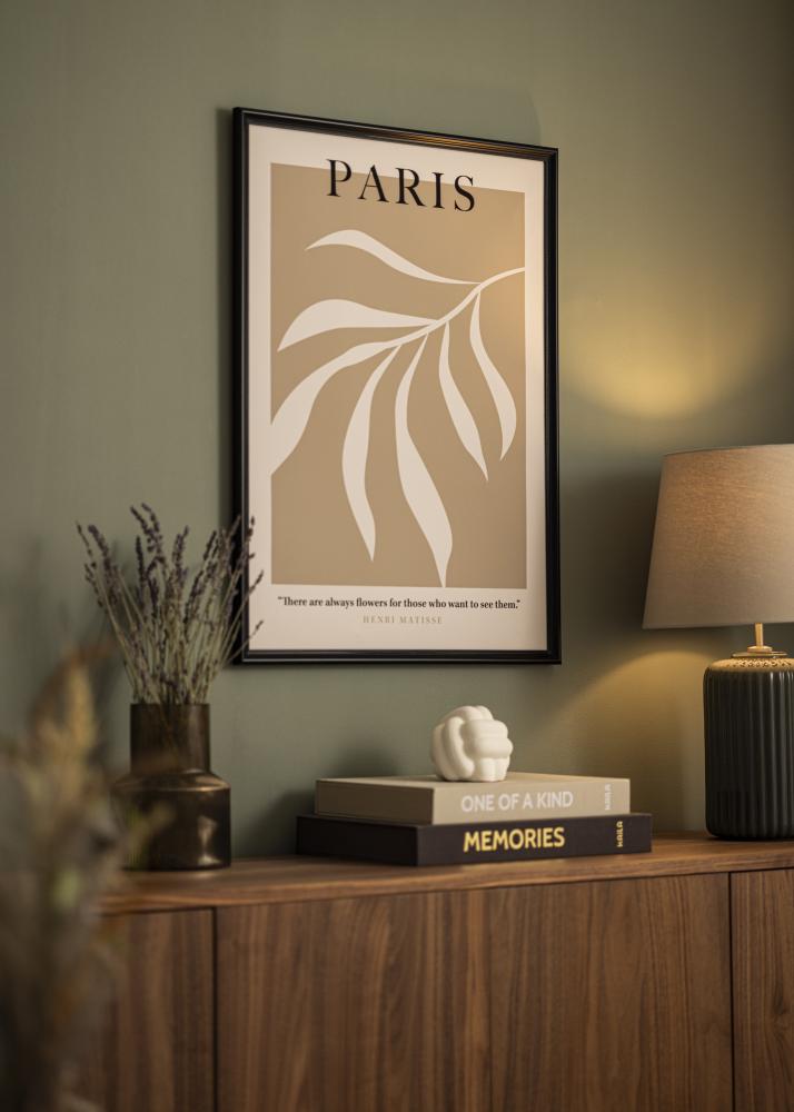 Ram med passepartou Rahmen Gala Schwarz 13x18 cm - Passepartout Weiß B7 88x125 mm