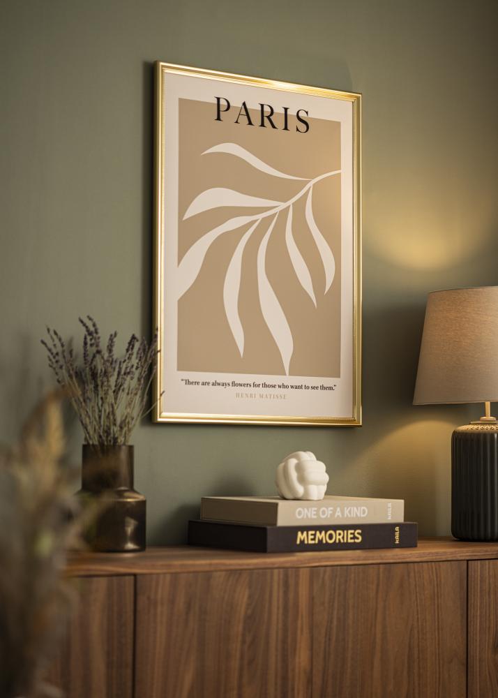 Ram med passepartou Rahmen Gala Gold 40x50 cm - Passepartout Weiß 30x38 cm