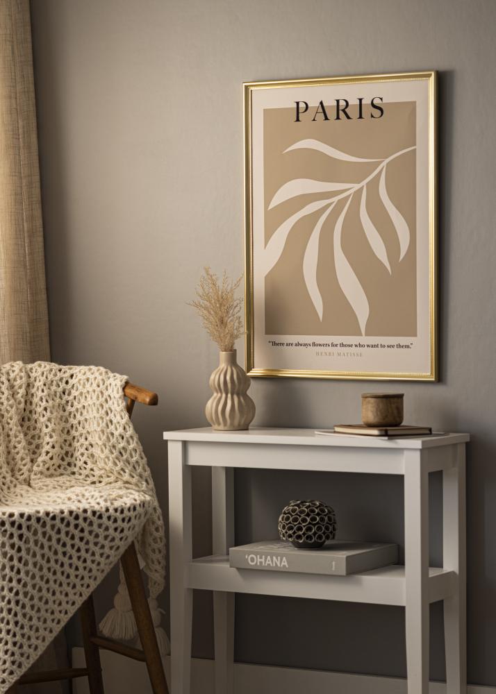 Ram med passepartou Rahmen Gala Gold 40x50 cm - Passepartout Weiß 30x38 cm