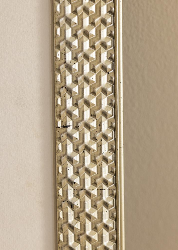 Ram med passepartou Rahmen Grace Silber 40x50 cm - Passepartout Weiß 31x41 cm