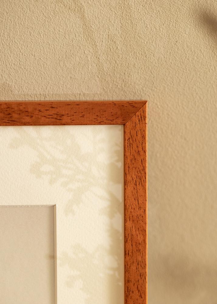 Ram med passepartou Rahmen Ares Kirsche 50x70 cm - Passepartout Weiß 16x23 inches