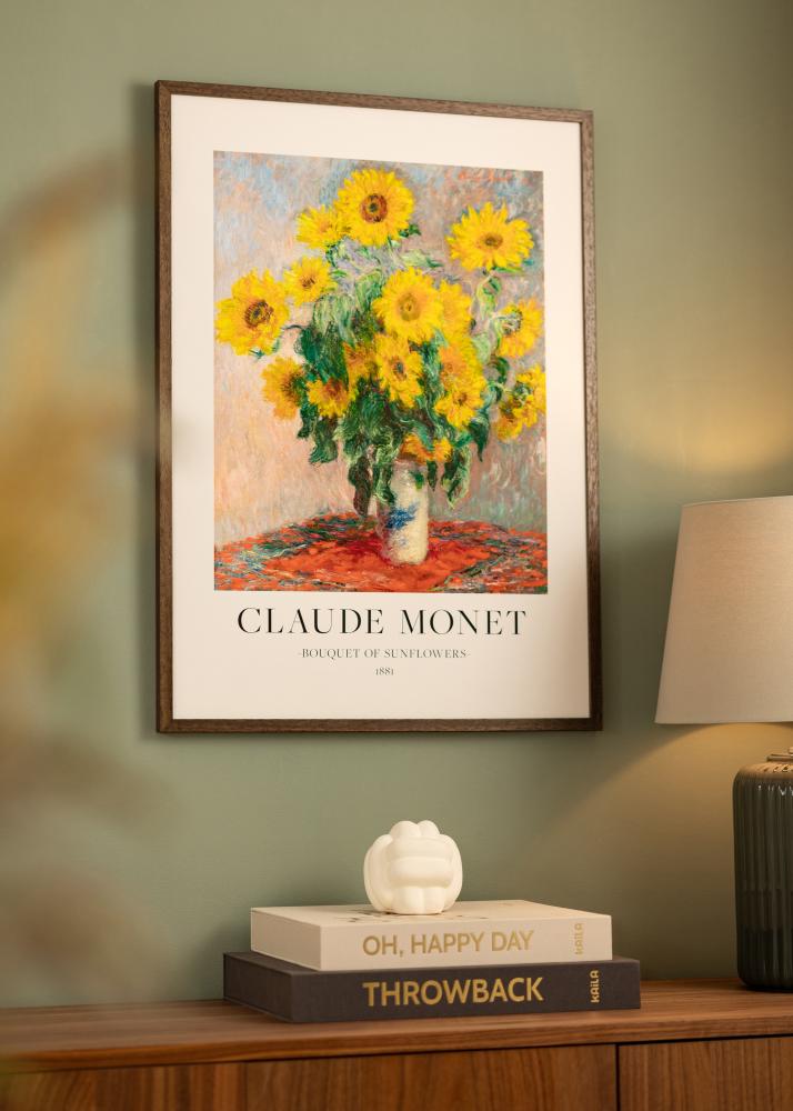 Ram med passepartou Rahmen Ares Walnuss 28x35 cm - Passepartout Weiß 18x25 cm