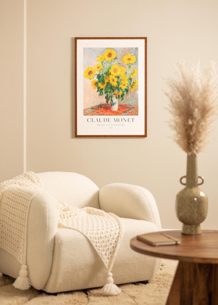 Ram med passepartou Rahmen Ares Walnuss 20x25 cm - Passepartout Weiß 15x20 cm