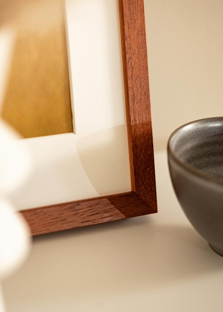 Ram med passepartou Rahmen Hermes Kirsche 42x59,4 cm - Passepartout Weiß 25x38 cm