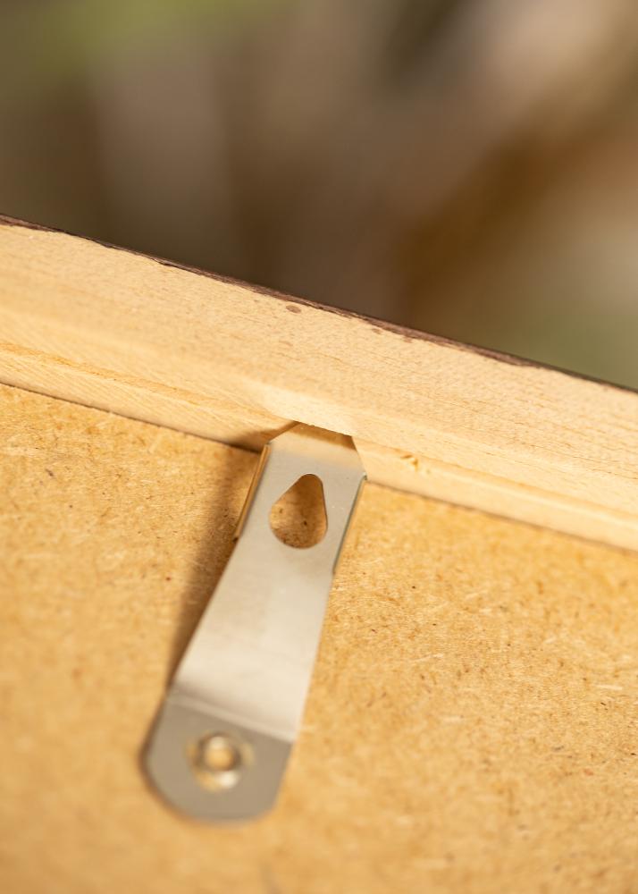 Ram med passepartou Rahmen Hermes Teak 40x50 cm - Passepartout Weiß 29,7x42 cm