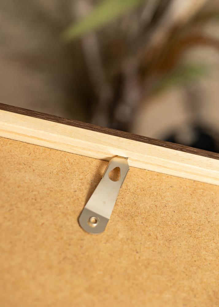 Ram med passepartou Rahmen Hermes Walnuss 60x70 cm - Passepartout Weiß 50x56 cm