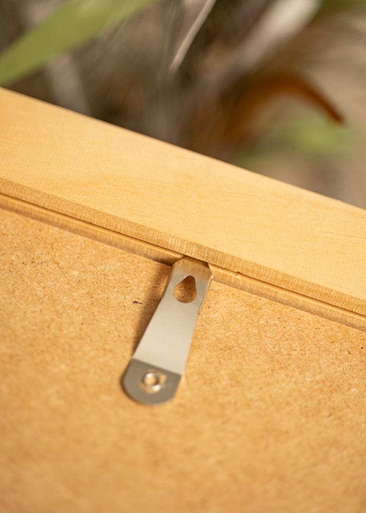 Ram med passepartou Rahmen Juno Holz 40x50 cm - Passepartout Weiß 30x38 cm