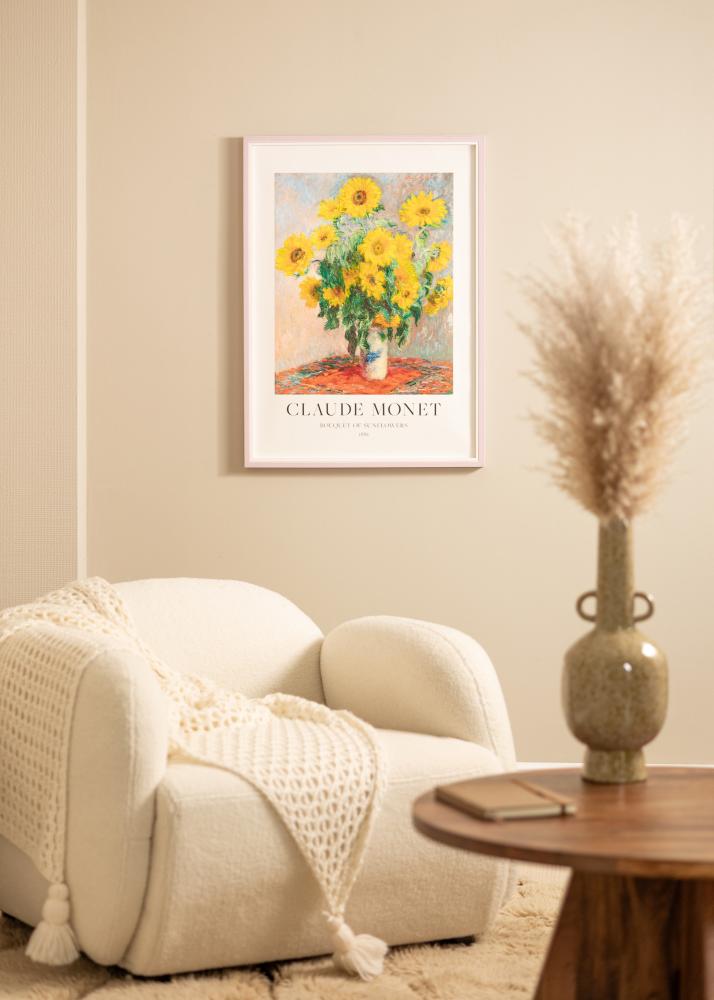 Ram med passepartou Rahmen Diana Rosa 20x20 cm - Passepartout Weiß 15x15 cm