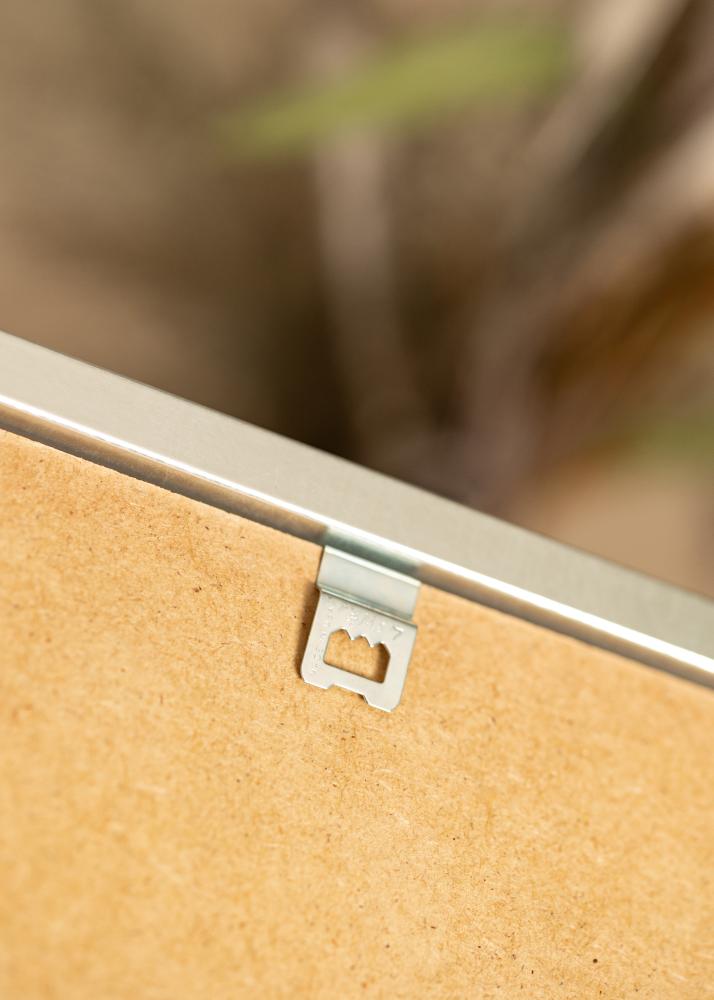 Ram med passepartou Rahmen Minerva Silber 30x40 cm - Passepartout Weiß 20x28 cm