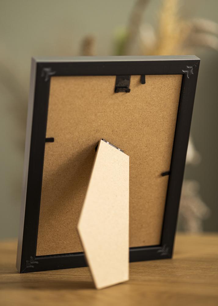 Ram med passepartou Rahmen Gala Silber 13x18 cm - Passepartout Weiß B7 88x125 mm