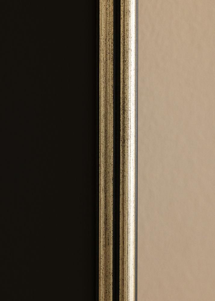 Ram med passepartou Rahmen Horndal Silber 60x60 cm - Passepartout Schwarz 50x50 cm