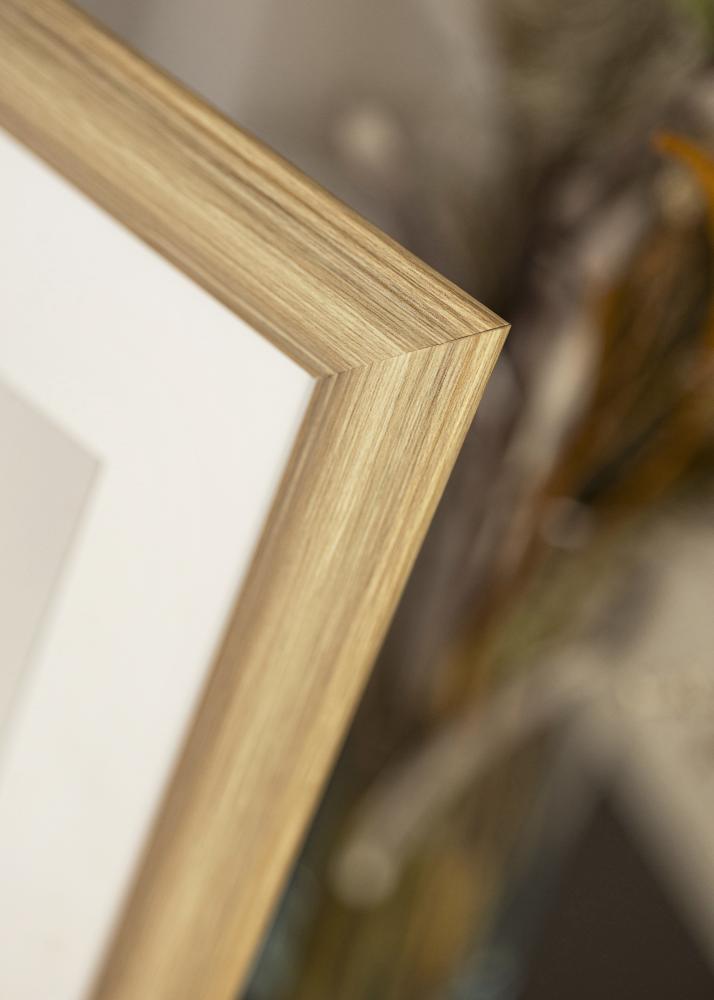 Ram med passepartou Rahmen Västkusten Eiche 40x50 cm - Passepartout Weiß 31x41 cm