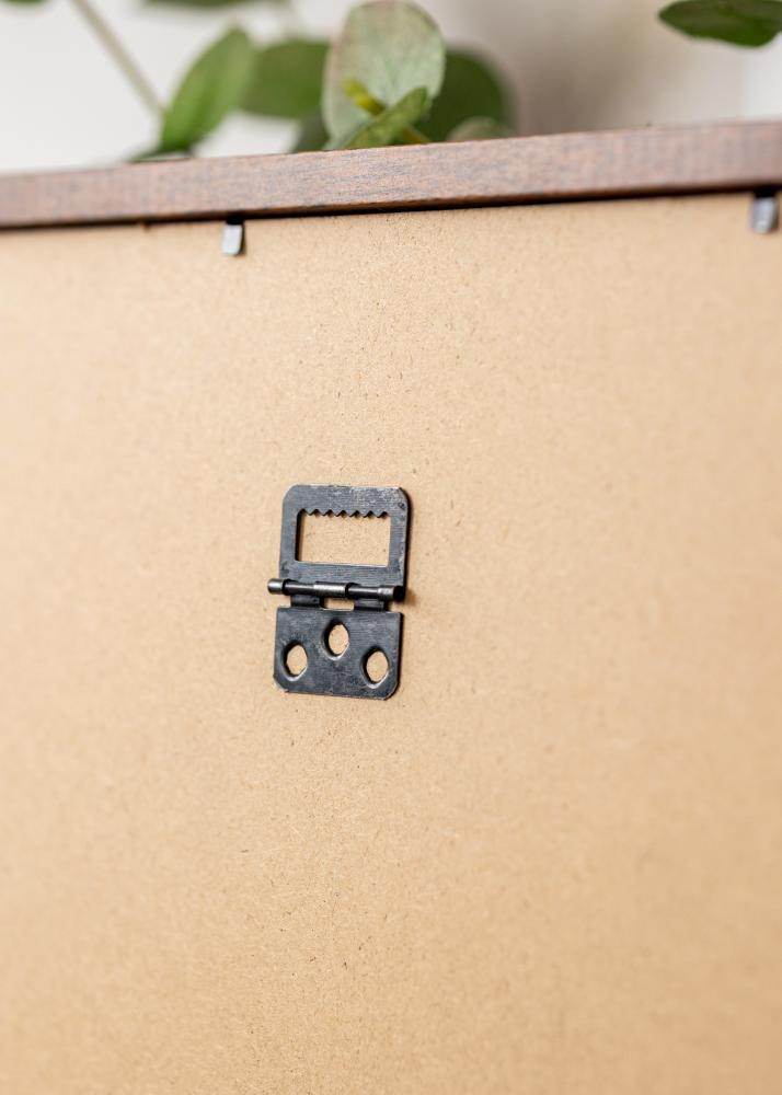 Ram med passepartou Rahmen Modern Warm Braun 40x60 cm - Passepartout Weiß 25x50 cm