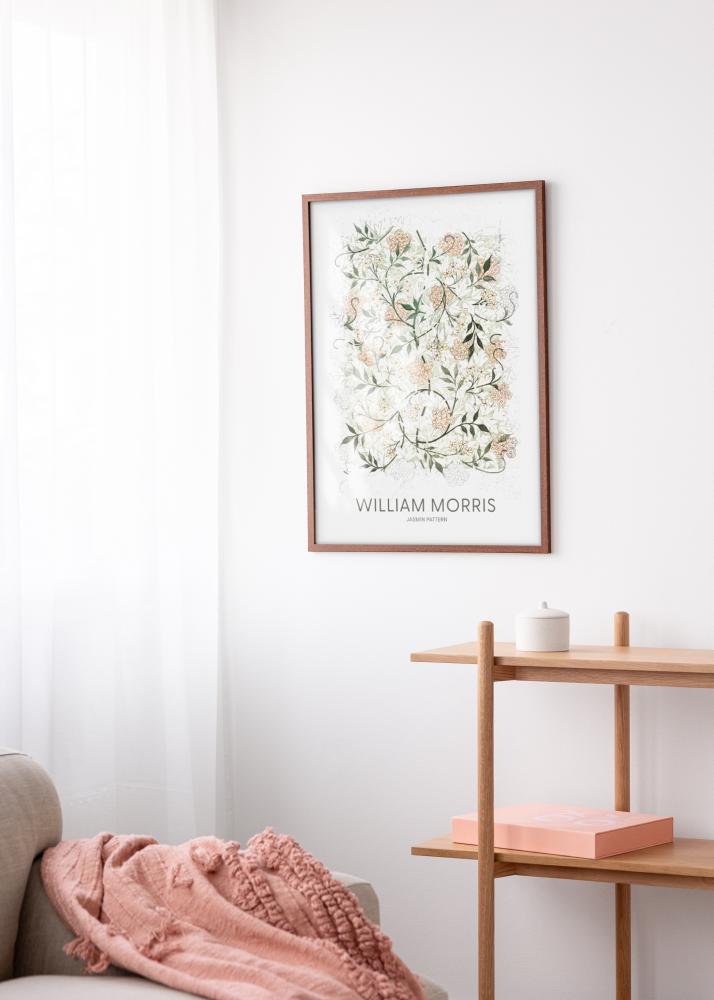 Ram med passepartou Rahmen Modern Warm Braun 40x60 cm - Passepartout Weiß 25x50 cm