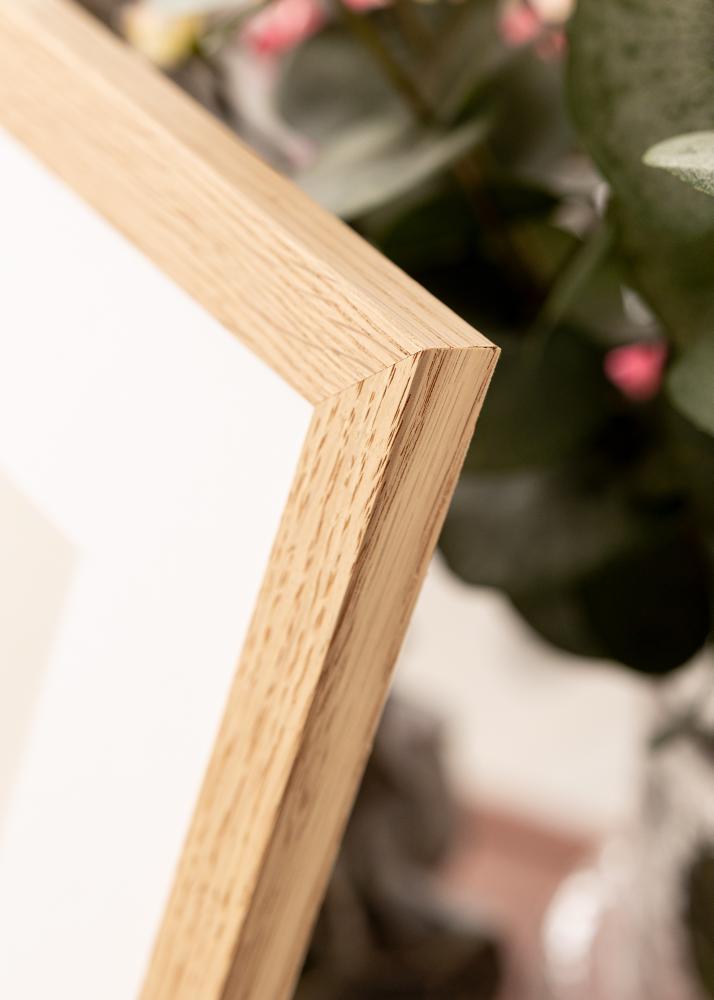 Ram med passepartou Rahmen Tidlös Massiv Eiche 30x40 cm - Passepartout Weiß 21x29,7 cm