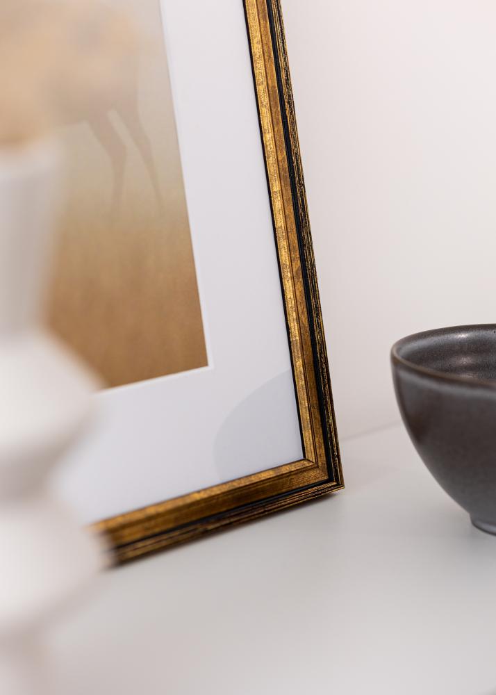 Jämtlands Ramfabrik Rahmen Ringa Acrylglas Gold 50x70 cm