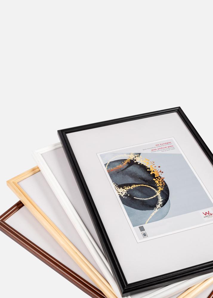 Ram med passepartou Rahmen Walther Select Schwarz 13x18 cm - Passepartout Weiß 9x12 cm