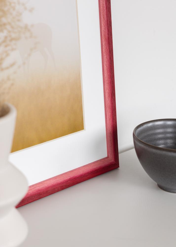 Jämtlands Ramfabrik Rahmen Cornwall Acrylglas Dunkelrot 30x30 cm