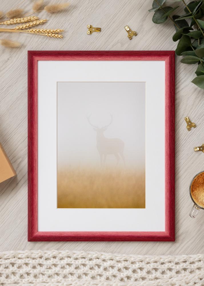 Jämtlands Ramfabrik Rahmen Cornwall Acrylglas Dunkelrot 60x80 cm