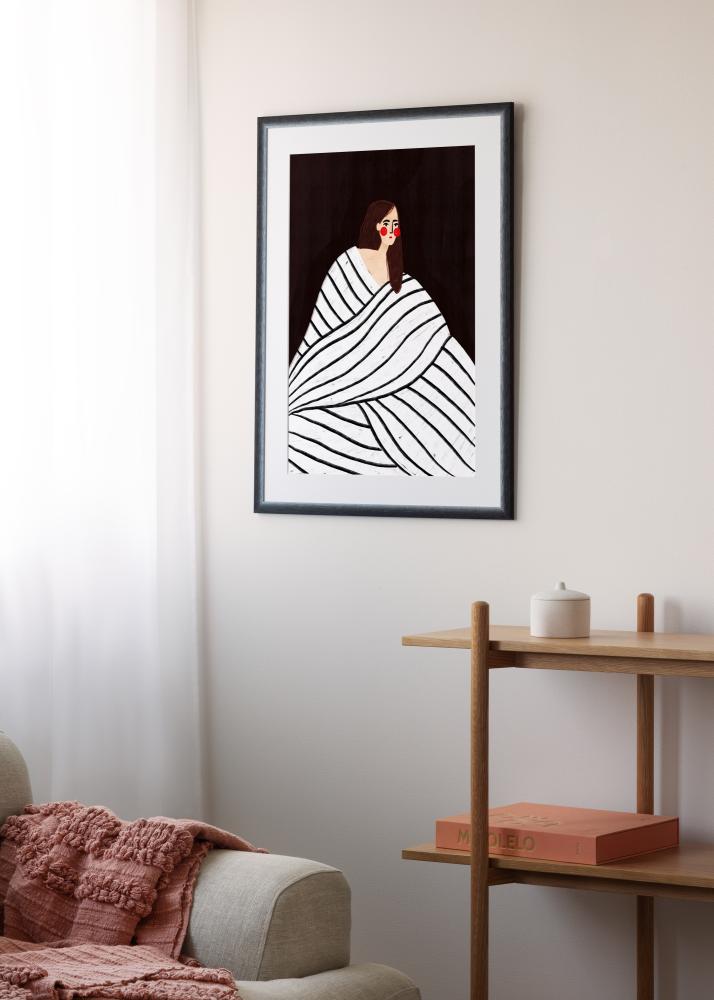 Jämtlands Ramfabrik Rahmen Cornwall Acrylglas Schwarz 70x100 cm