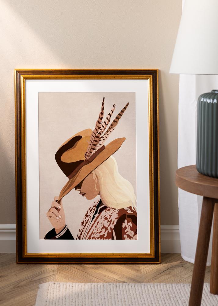 Jämtlands Ramfabrik Rahmen Aberystwyth Acrylglas Gold 21x29,7 cm (A4)