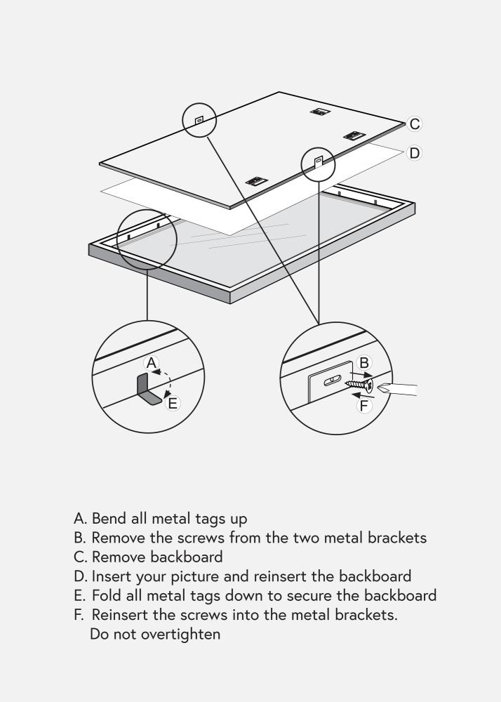 Ram med passepartou Rahmen Massiv Eiche 60x80 cm - Passepartout Weiß 50x70 cm