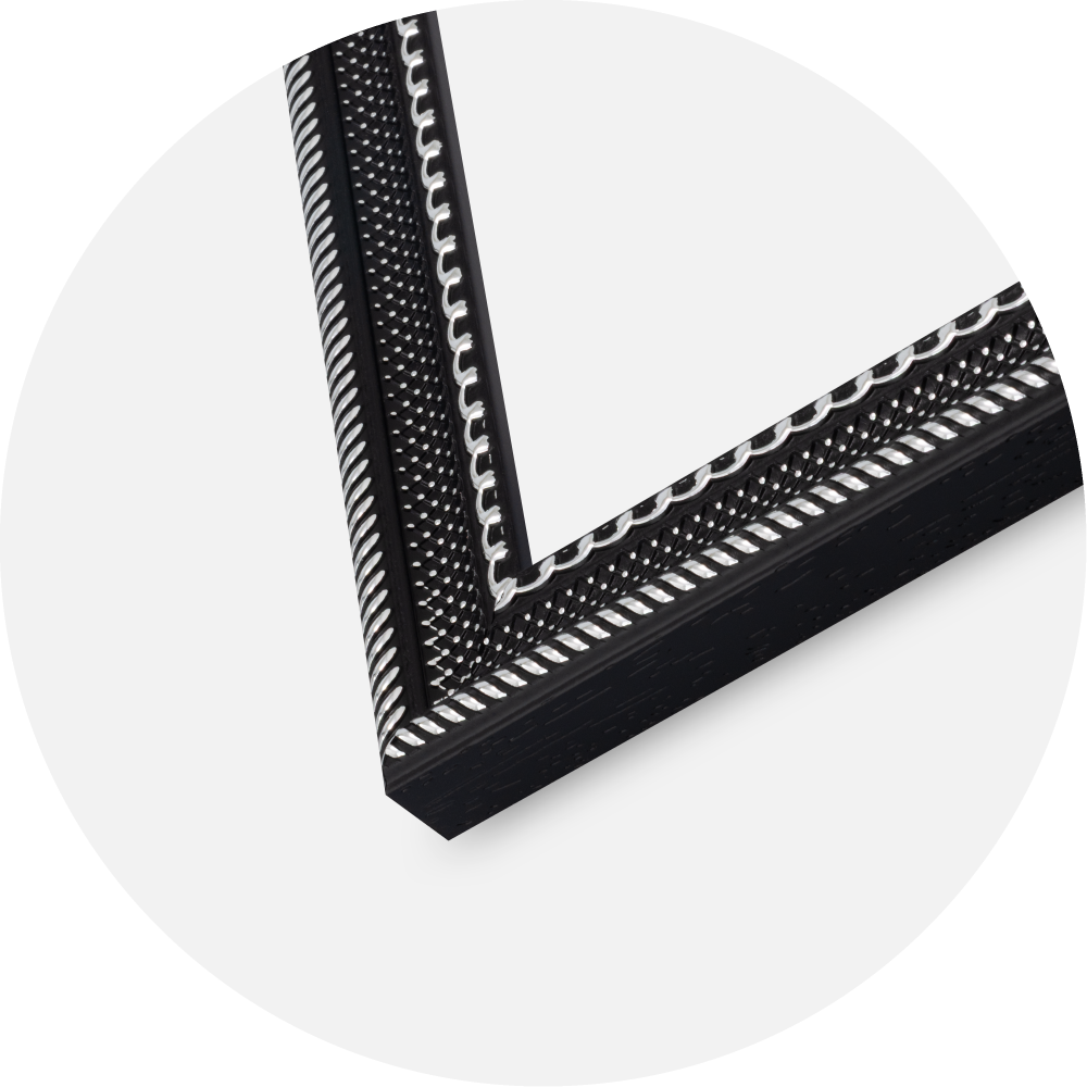 Jämtlands Ramfabrik Rahmen Trellis Acrylglas Schwarz 21x29,7 cm (A4)