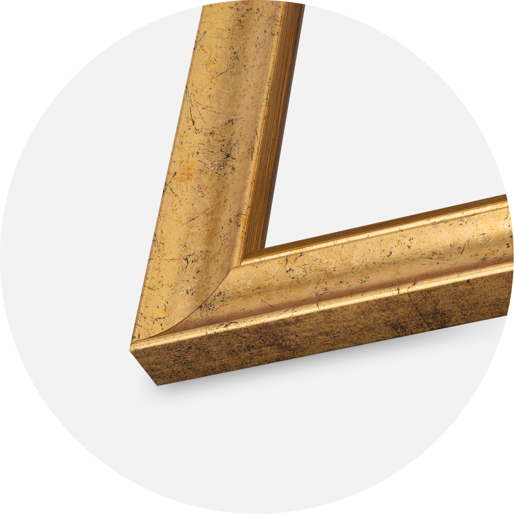 Jämtlands Ramfabrik Rahmen Conca Acrylglas Gold 21x29.7 cm (A4)