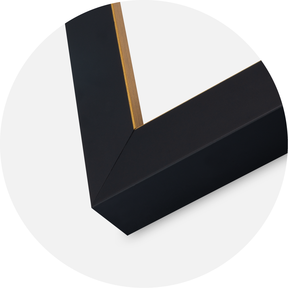 Jämtlands Ramfabrik Rahmen Sussex Acrylglas Schwarz/Gold 30x45 cm