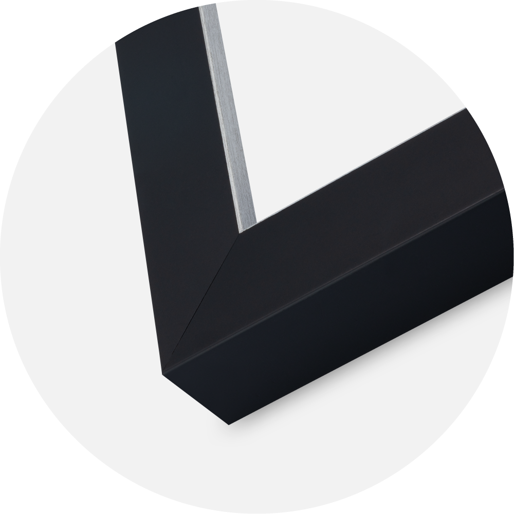 Jämtlands Ramfabrik Rahmen Sussex Acrylglas Schwarz/Silber 21x29,7 cm (A4)