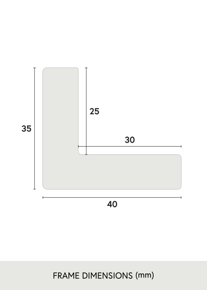 Jämtlands Ramfabrik Rahmen Wells Acrylglas Eiche 40x40 cm