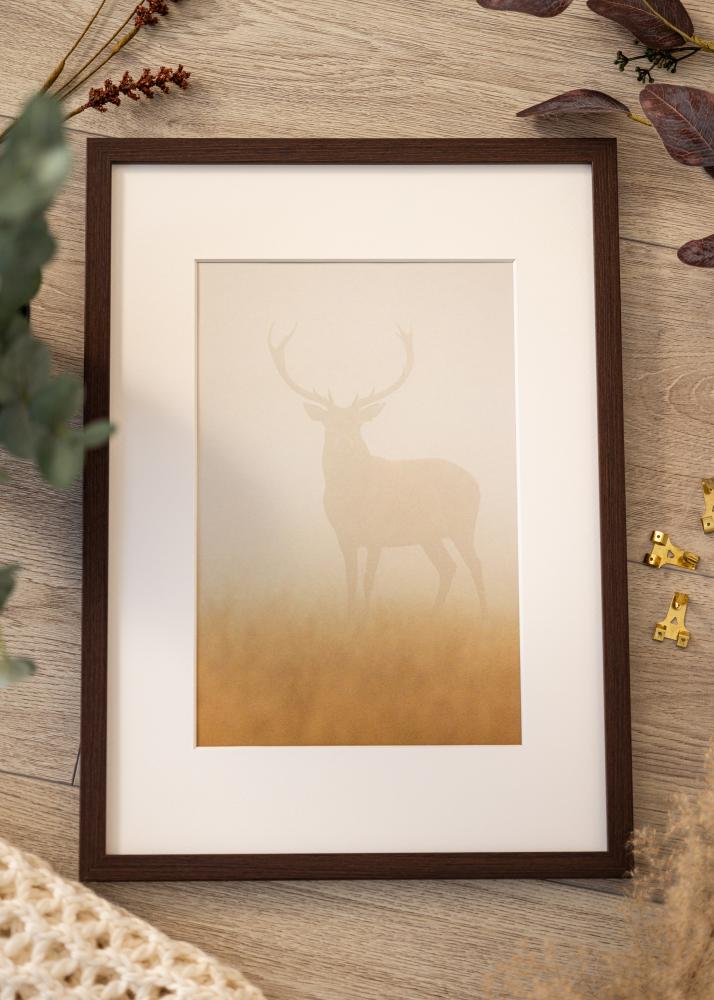 BGA Rahmen Modern Acrylglas Walnuss 18x24 cm