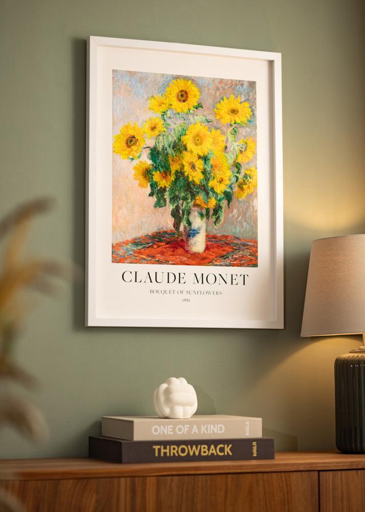 Ram med passepartou BGA Kastenrahmen Weiß 50x70 cm - Passepartout Weiß 40x60 cm