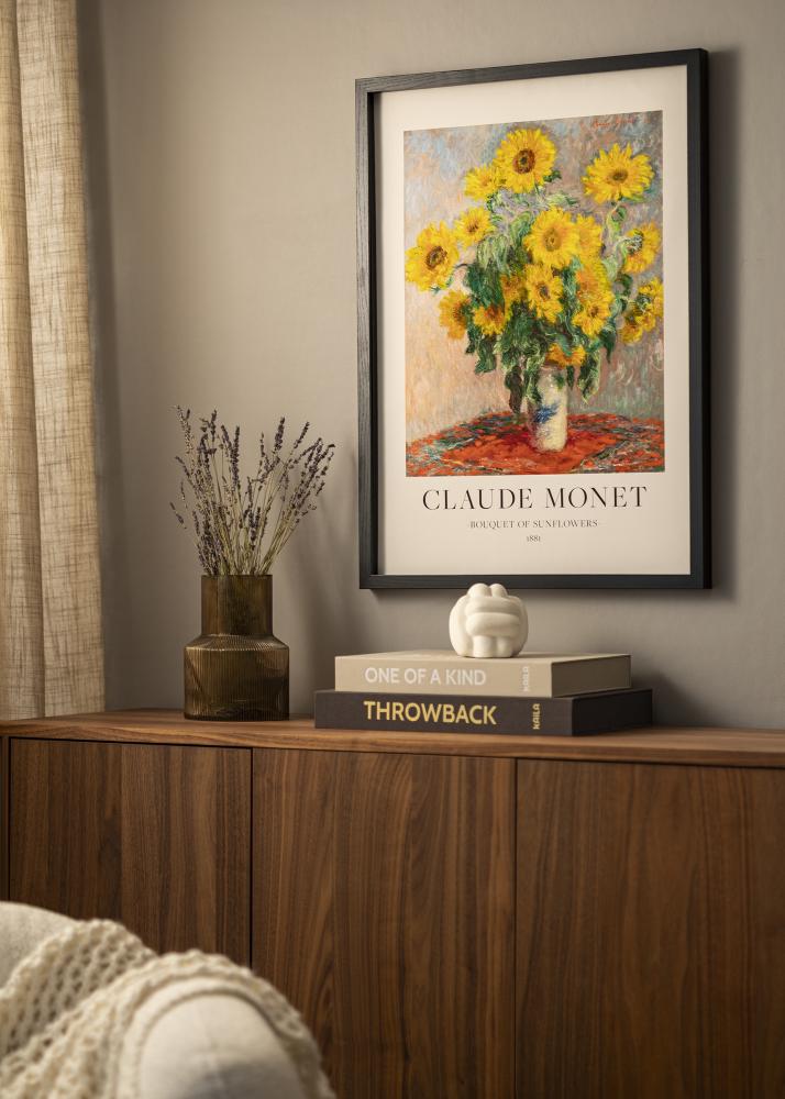 Ram med passepartou BGA Kastenrahmen Schwarz 30x40 cm - Passepartout Weiß 20x28 cm