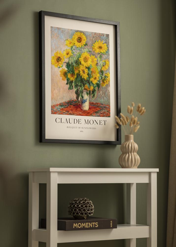 Ram med passepartou BGA Kastenrahmen Schwarz 30x40 cm - Passepartout Weiß 20x28 cm